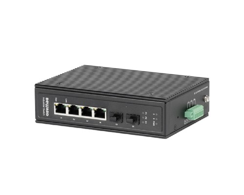 [Видеорегистратор] BEWARD STP-0402 Неуправляемый, 4 порта 10/100/1000 Мбит/c TP + 2 порта SFP 1000 Мбит/с, промышленное исполнение