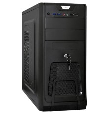 Exegate EX299163RUS Корпус Miditower ExeGate CP-603UB-UNS400 (ATX, БП UNS400 с вент. 12см, 2*USB, аудио, черный)