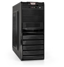 Exegate EX299347RUS Корпус Miditower ExeGate XP-329S-UNS450 (ATX, БП UNS450 с вент. 12см, 2*USB, аудио, черный)