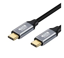 Bion Кабель USB Type-C - Type-C (CM/CM), 100W, USB 3.1 Gen2, 4K@60Hz, 10 Гбит/с, 1.5 м, тканевая оплётка, черный [BXP-CCP-USBC3.1-CMCM-015M-B]