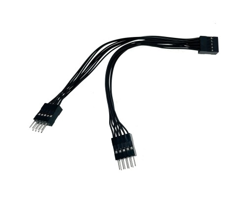 [переходник] Espada Переходник с мат. Платы 10pin F to 2 IDC 10 Pin M 15см (Ei9to215) (46036)