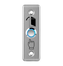 Кнопка выход Tantos TDE-02 Light  c подсветкой, прямоугольная, металлическая