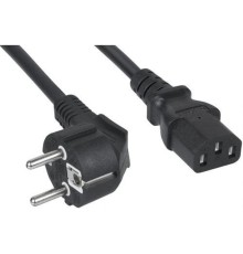 Кабель питания Filum FL-PC-SH90/C13-C2-1.8-BK ПВС-АП 3x1.5 CEE 7/7(Schuko) угловая - C13, 220/250В, 10А, чёрный, 1.8м (1005446)