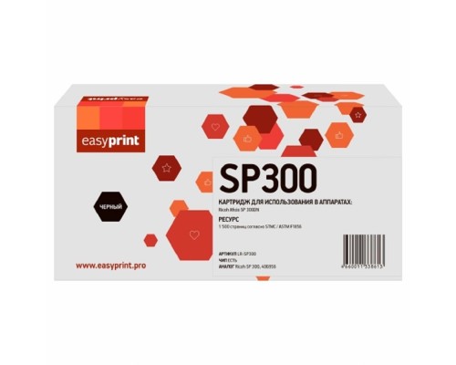 [Расходные материалы]             Картридж EasyPrint LR-SP300 для Ricoh Aficio SP 300DN (1 500стр.) черный, с чипом, 406956