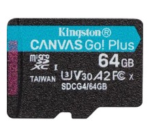 Micro SecureDigital 64GB Kingston SDCG4/64GBSP Canvas Go! Plus V30 A2 w/o adapter