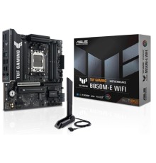 Материнская плата ASUS TUF GAMING B850M-E WIFI, AM5, B850, 4*DDR5, 4*SATA, 3*M.2, 4*USB 3.2, 3*USB 2.0, Type-C, 3*PCIx16, 1*PCIx1, DP+HDMI, mATX; 90MB1LS0-M0EAY0