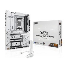 ASUS X870 MAX GAMING WIFI7 W(SocketAM5, ATX, 4xDDR5(256GB), HDMI, 1xPCIe5.0x16/2xPCIe4.0x16/1xPCIe3.0x16, 1xLAN (2.5GbE), Wi-Fi 7, BT, 4xSATA 6Gb/s, 3xM.2, 2xUSB4 Type-C, 4xUSB 3.2, 4xUSB 2.0) white
