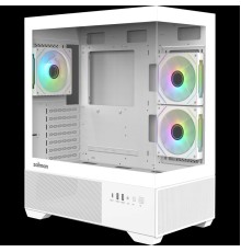 корпус ZALMAN CHRONIX, ATX, WHITE, WINDOW, 1xCombo (3.5’’ or 2.5’’), 1x3.5’’HDD, 2x2.5’’SSD, 1xUSB2.0, 1xUSB3.0, 1xUSB Type-C, SIDE 2x120mm ARGB, REAR 1x120mm ARGB