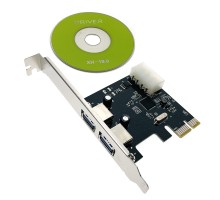 Espada Контроллер PCI-E, USB3.0 2 порта , чип ASM1042, модель EU30A2 (46048)