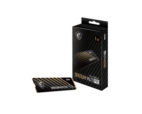 [носитель информации] Твердотельный накопитель SSD MSI M.2 2280 1TB SPATIUM M470 PRO Client SSD S78-440L0J0-P83, PCIe Gen4x4 with NVMe