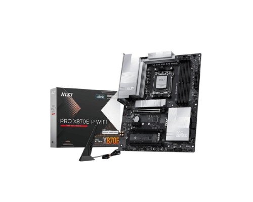 [Материнская плата] Материнская плата MSI PRO X870E-P WIFI X870E, AM5, 4*DDR5, 3*PCIEx16, 1*PCIEx1, 3*M.2, 2*TypeC, 2*USB3.2Gen2, 6*USB3.2Gen1, 10*USB2.0, 4*SATA3.0, 5G, Type-C(DP), HDMI, ATX, RTL