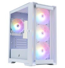 1STPLAYER TRILOBITE T4-G GLASS FRGB White / mATX / 4x120mm FRGB fans / T4-G-WH-4F1-W