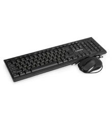 Exegate EX298912RUS Комплект ExeGate Professional Standard Combo MK170 (клавиатура влагозащищенная 104кл. + мышь оптическая 1200dpi, 3 кнопки и колесо прокрутки, длина кабелей 1,5м; USB, черный, RTL)