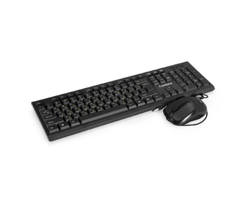 [Клавиатуры] Exegate EX298912RUS Комплект ExeGate Professional Standard Combo MK170 (клавиатура влагозащищенная 104кл. + мышь оптическая 1200dpi, 3 кнопки и колесо прокрутки, длина кабелей 1,5м; USB, черный, RTL)