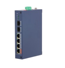 DAHUA DH-CHS4206-4ET-60 4-портовый PoE коммутатор управляемый  4 RJ45 10/100Мбит/с (PoE/PoE+/Hi-PoE), 2 SFP 1000Мбит/с (uplink); IP30, IK06; монтаж на DIN-рейку