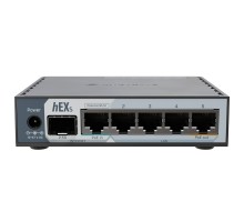 MikroTik E60iUGS Маршрутизатор HEX S(2025), 2 ядра (950 МГц), 5х 1G RJ45, SFP, USB, раздача PoE