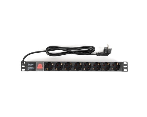 [Бастион Телекоммуникационные  шкафы] БАСТИОН Rapan-PDU8S-S Блок розеток с выключателем, 220 В, 16 А, 8 розеток Schuko  (752)