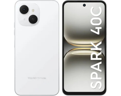 [смартфон] Tecno Spark 40C 8+128Gb белый
