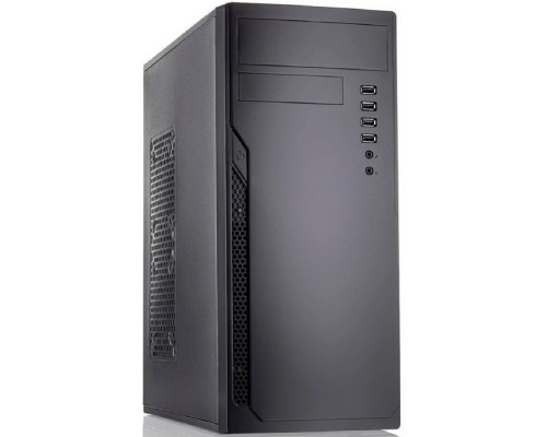 [Корпус] Foxline FL-301, ATX, 1x5.25EXT, 1x3.5EXT, 4x3.5INT, 4xUSB2.0, HDA, w/o FAN, w/PSU 450W 8cm, w/C13-C14 cable 1.5m, , w/DVD-RW installed