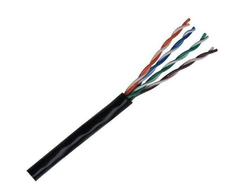 [ Витая пара] Кабель NEOMAX [NM711032-100М-РТ] U/UTP cat.5e 4x2x0.46, 25 AWG, медь, внешний, PE, 100м, черный