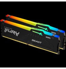 Kingston 64GB 5600MT/s DDR5 CL40 DIMM (Kit of 2) FURY Beast RGB KF556C40BB2AK2-64
