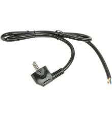 Кабель питания Filum FL-PC-SH90-C2-1.0-BK ПВС-ВП 3x1.5 CEE 7/7(Schuko) угловая - свободный конец, 220/250В, 16А, чёрный, 1м (1035733)