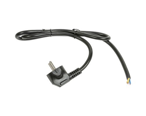 [кабель] Кабель питания Filum FL-PC-SH90-C2-1.0-BK ПВС-ВП 3x1.5 CEE 7/7(Schuko) угловая - свободный конец, 220/250В, 16А, чёрный, 1м (1035733)