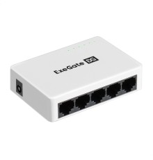 Exegate EX298685RUS Коммутатор неуправляемый ExeGate EDES-1005C (5-портовый UTP 10/100Mbps, с функцией энергосбережения (Green Ethernet Technology), настольный)