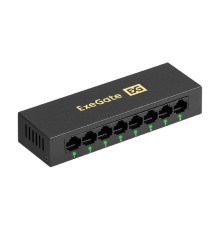 Exegate EX298690RUS Коммутатор неуправляемый ExeGate EDES-1008D (8-портовый UTP 10/100Mbps, металлический корпус, с функцией энергосбережения (EEE), настольный/настенный)