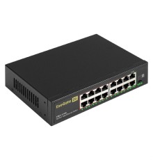 Exegate EX298691RUS Коммутатор неуправляемый ExeGate EDES-1016D (16-портовый UTP 10/100Mbps, металлический корпус, возможна установка в стойку и монтаж на стену)