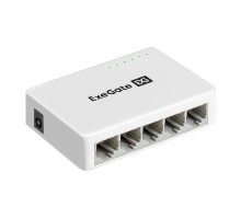Exegate EX298687RUS Коммутатор неуправляемый ExeGate EDGS-1005С (5-портовый гигабитный UTP 10/100/1000 Base-T, с функцией энергосбережения (EEE), настольный)