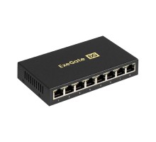Exegate EX298694RUS Коммутатор неуправляемый ExeGate EDGS-1008D (8-портовый гигабитный UTP 10/100/1000 Base-T, металлический корпус, с функцией энергосбережения (Green Ethernet Technology), настольный