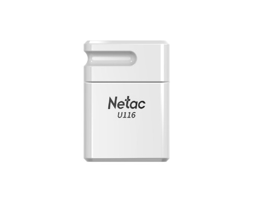 [Носитель информации] Netac USB Drive 128GB U116  <NT03U116N-128G-32WH>, USB3.2, миниатюрная пластиковая белая