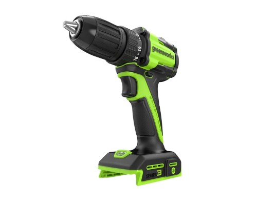 [Дрели, Шуруповерты, Гайковерты] Greenworks DD345, 24V, Дрель-шуруповерт аккумуляторная, бесщеточная, без АКБ и ЗУ  [3708307]