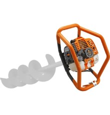 Мотобур CARVER AG- 55/000 [01.003.00097] { 1400Вт/1,9лс, без шнека, d пос=20мм, 52см.куб. усилен.рама(30шт/пал) }