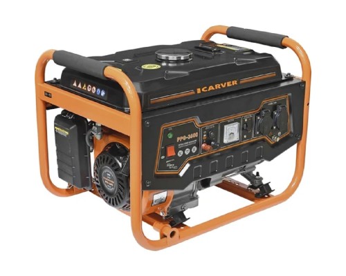 [Генераторы] Генератор CARVER PPG- 3600 бензин [01.020.00003] { (LT-168F-1, 2,5/2,8кВт, 220В, бак 15л, обмотка медь)(16шт/пал) }