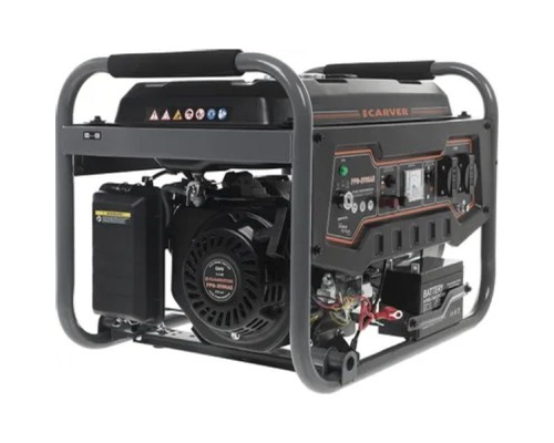 [Генераторы] Генератор CARVER PPG- 3900AE бензин [01.020.00021] { (LT-170F, 2,9/3,2кВт, 220В, бак 15л, эл. стартер)(16шт/пал) }
