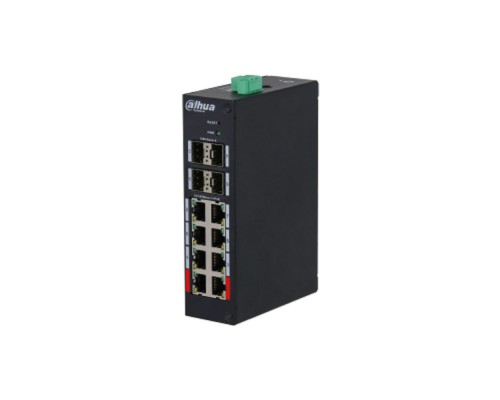 [Коммутаторы] Dahua DH-HS4412-8ET-96 12-портовый управляемый коммутатор с PoE, промышленное исполнение  8 RJ45 10/100Мбит/с, 4 SFP 1000Мбит/с (uplink); до 96Вт;на DIN-рейку