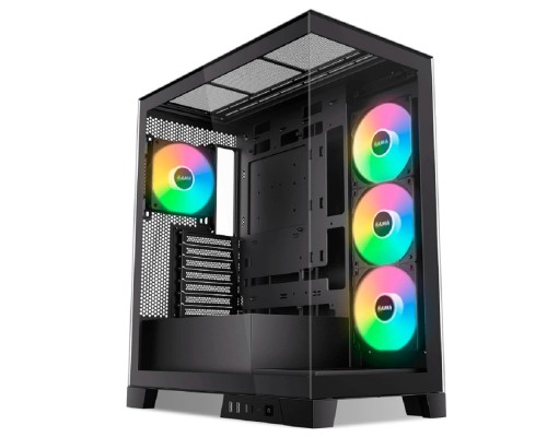[Корпуса] Case SAMA V50 Black, Midi-Tower, TG, 4x120mm ARGB, 2xUSB 3.0 + 1xUSB 3.1 Type-C, ATX, mATX, mITX Black