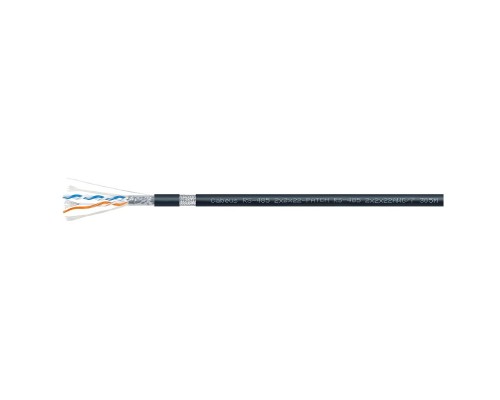 [Cabeus Экранированная витая пара (бухты)] Cabeus RS-485 2x2x22AWG/7 Кабель для интерфейса RS-485/422, 2x2x22 AWG (SF/UTP), многожильный (patch), для внутренней и внешней прокладки (-40°С - +75°С), PVC (305м)