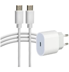 Rexant (16-0233-4) Сетевое зарядное устройство USB-C, 20Вт в комплекте с кабелем USB-C – USB-C 