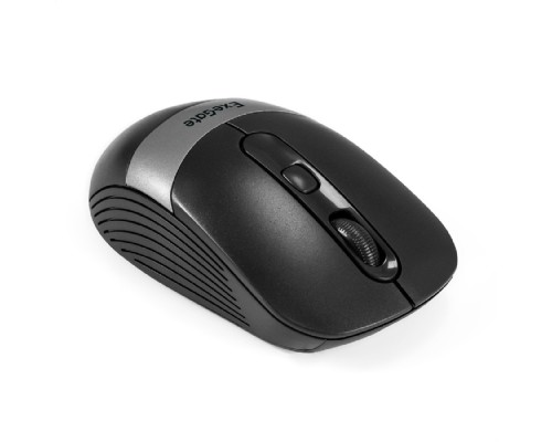 [Мыши] Exegate EX298895RUS Беспроводная мышь ExeGate Professional Standard FG-10 Grey (радиоканал 2,4 ГГц, USB, оптическая, 1200dpi, 4D, 4 кнопки и колесо прокрутки, черная, серая вставка, RTL)