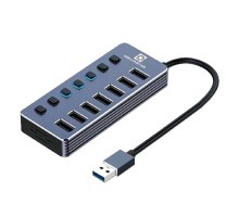 5bites Концентратор HB37-313SL USB3.0 -> 7*USB3.0 / AL / SILVER