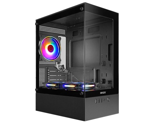 [корпус] Ginzzu CL475 mATX FAN 3*12LC4 передняя панель Стекло