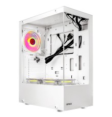 Ginzzu CL310 ATX FAN 3*12LD4 FRGB передняя панель Стекло Белый