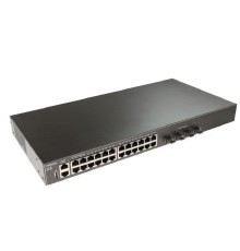 SW-24G4X-L3ST Управляемый стекируемый L3 коммутатор Gigabit Ethernet на 24xRJ45 + 4x10G SFP+ Uplink.