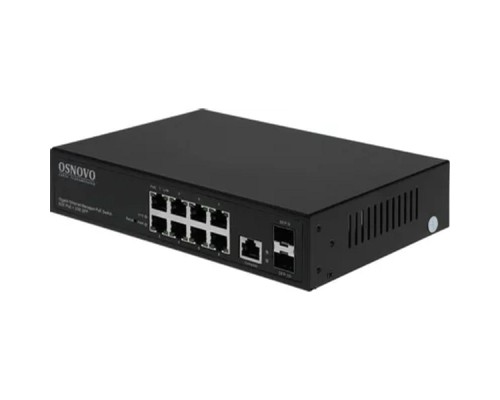 [Коммутаторы, модули, беспроводное оборудование] SW-80802/L(150W) Управляемый L2 PoE коммутатор Gigabit Ethernet на 8 RJ45 PoE + 2 x GE SFP порта.