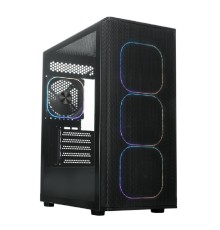 XASTRA Корпус  A300M 4ARGB-C6  Black mATX/Mesh/ Srewless full-size TG/ 4x120mm FG120 ARGB PWM fans/Argb+PWM HUB 6ports/ A300M-4FG12A-C6