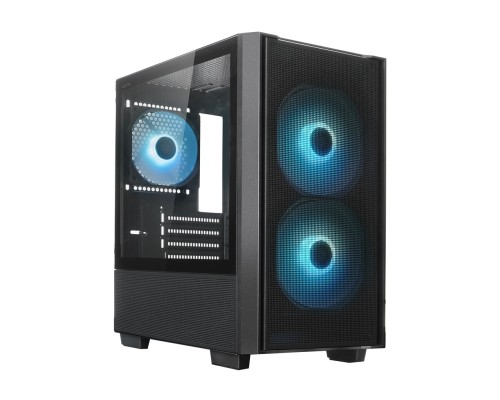 [Корпуса] XASTRA Корпус  A400M 3FRGB Black mATX/Mesh /Screwless TG+Mesh/2x140mm+1x120mm FC FRGB fans/ A400M-2FC14F-1FC12F