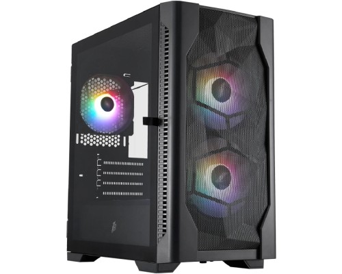 [Корпус] 1STPLAYER Корпус DK D4-M FRGB Black / mATX / 2x140mm & 1x120mm FRGB fans / D4-M-BK-2F1P-1F1
